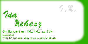 ida mehesz business card